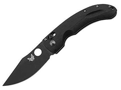 Folding Knife, Fine, Clip Point, Blk, 3-7/16