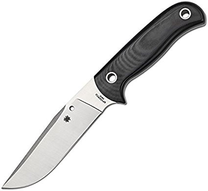 Spyderco FB33GP Bradley Bowie Fixed Blade Knife, Black, 9.93-Inch/5.13-Inch