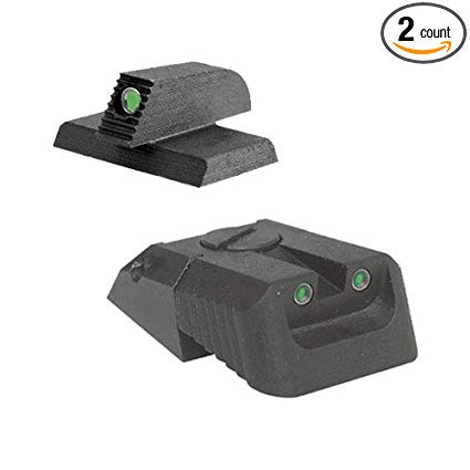 Kensight DAS 1911 Defense Adjustable Rear Sight Set Tritium insert - Night Sights with Recessed Blade - 0.200