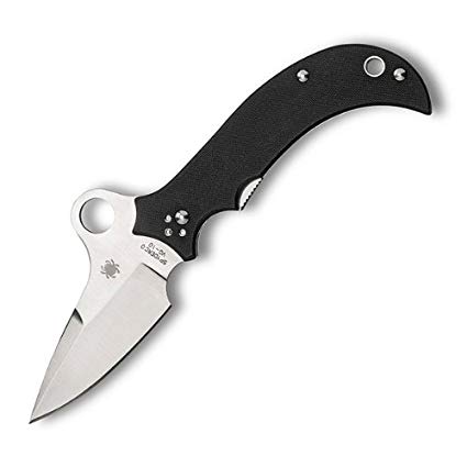 Spyderco Khalsa Black G-10 PlainEdge Sprint Run Knife