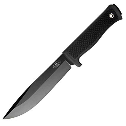 Fallkniven A1 Kraton Handle Blk Blade Plain Zytel Sheath