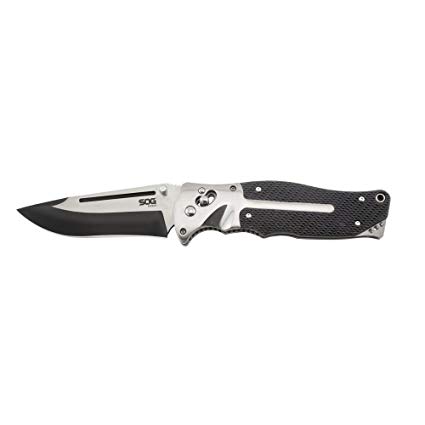 SOG Fatcat Folding Knife FC01-N - Satin & Black TiNi, VG-10 Steel, 4.5