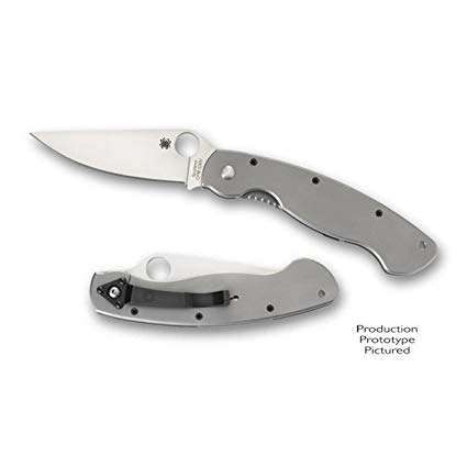 Spyderco Military Model Fluted Titanium PlainEdge Knife