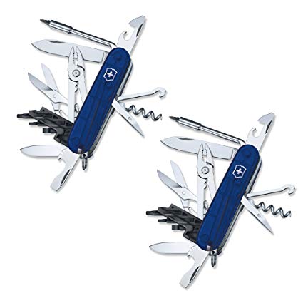 Victorinox Swiss Army CyberTool 34 Multitool Knife (Sapphire) 2 pcs