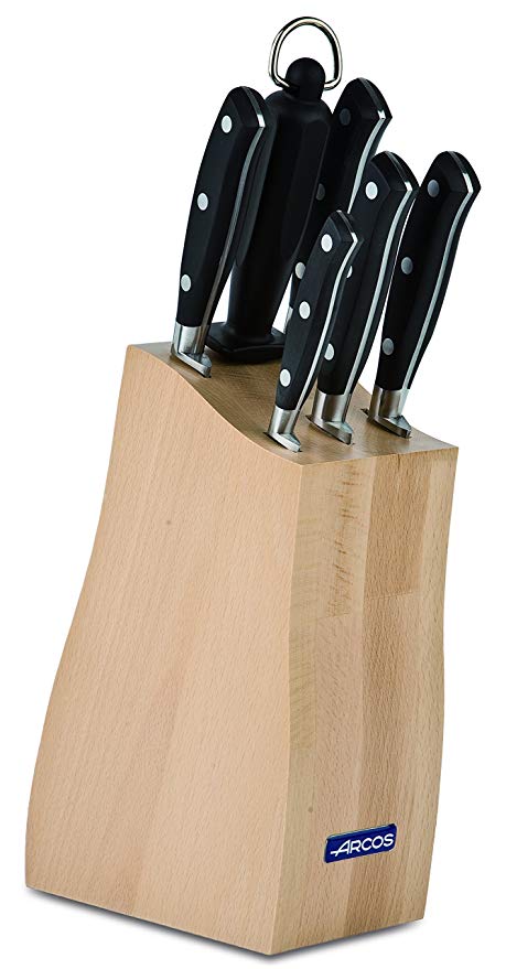 Arcos Forged Riviera 7 Pcs Beechwood Knife Set