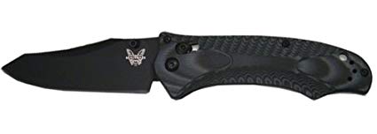 Benchmade Osbourne Design BK1-Coated Rift Knife with Grey/Black G10 Handle and Axis