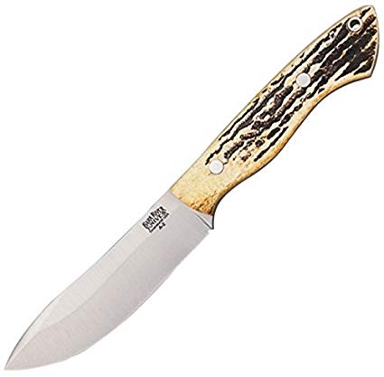 Bark River Kalahari Hunter Stag Fixed Blade Knife, Antique