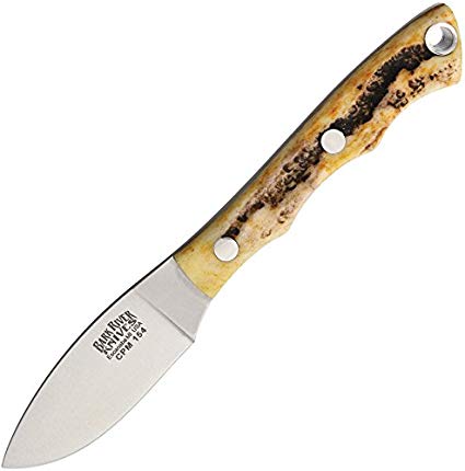 Bark River Micro Canadian Stag Fixed Blade Knife, Antique