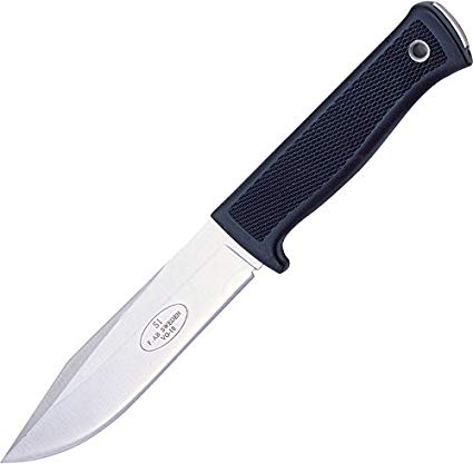 Fallkniven S1 Fine Edge Fixed Blade Knife with Leather Sheath, Black