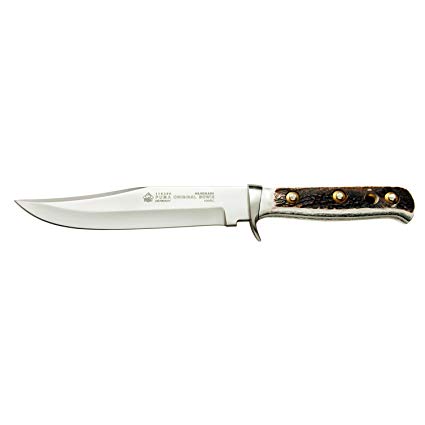 Puma 116396 Bowie Fixed Blade Knife, Plain Stag