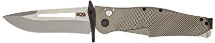 SOG Quake XL Assisted Folding Knife IM1101-BX - Dual Finish 4.5