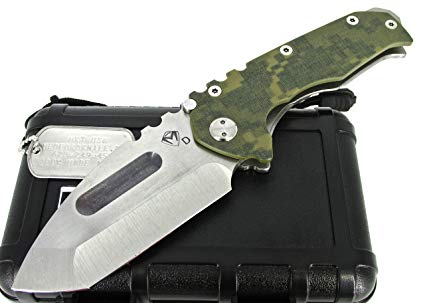 Medford Knife and Tool Praetorian G/T Tactical Folder Knife Tanto Point Digicam G-10/Tumbled Ti Handles Tumbled Finish MK11DTT-07TM