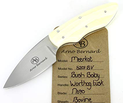 Arno Bernard Knives Meerkat Knife Warthog Handle Bohler N690 Blade 5201