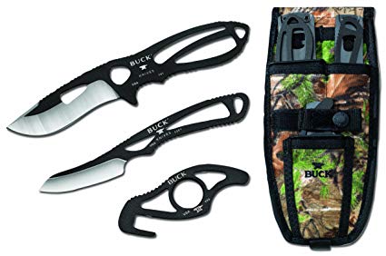 Buck Knives 0141VP PackLite Field Master Knife Kit with Skinner, Caper and Guthook Blades and a Combo Sheath