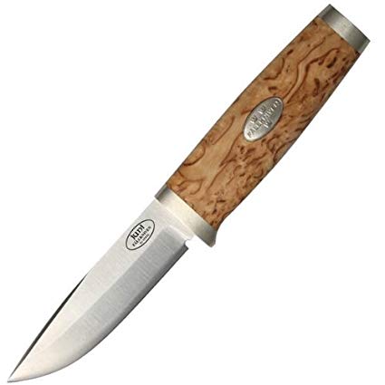 Fallkniven SK3 Curly Birch Handle Plain Leather Sheath SK3