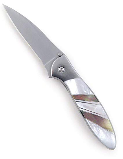 Kershaw Leek Folding Pocket Knife with Artisan-Crafted Mother of Pearl Handle, Made in USA