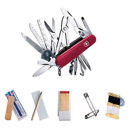 Victorinox Swiss Army Swiss Champ SOS Set Pocket Knife (Red)