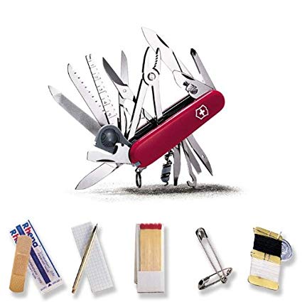 Victorinox SwissChamp SOS Set Swiss Army Knife with Free Pouch