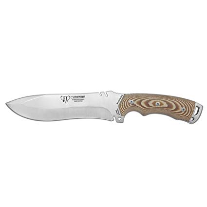 Tactical Fixed blade knife Cudeman 299-X Boina Verde handle Micarta brown / black and blade of 18cm